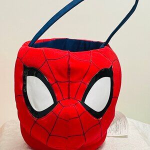 Marvel Spider-Man Plush Halloween Trick or Treat Bucket ~ Unused with tags
